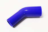 45 degree silicone reducer bow, blue