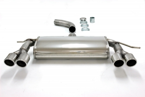 Rear Exhaust for Audi A3 8P Golf 5 + 6 1.4FSI 2.0FSI ø 76mm Stainless Steel Duplex with EC Approval (no registration required)