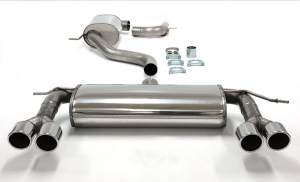 Exhaust system/Sports exhaust for Seat Leon 1P 2.0 TFSI TSI Cupra ø 76mm made of stainless steel Duplex 4x 80mm with EC approval (no registration required)