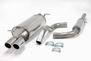 Exhaust system/Sports exhaust for Seat Leon 1.8T 1M 180PS ø 63.5mm made of stainless steel with EC approval (no registration required)