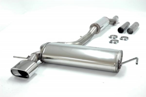 Exhaust system/Sports exhaust for Golf 4 V6 24v 2.8L 4-Motion ø 70mm made of stainless steel with EC approval (no registration required)