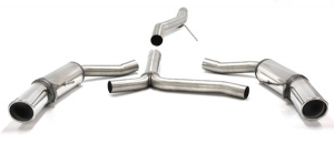 Sports Exhaust for Audi A4 (B8) A5 2.0 TDI 2WD Quattro ø 70mm Stainless Steel Duplex with EC Approval (no registration required)