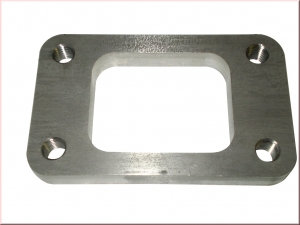 Flange T3 for manifold, 10mm thick, made of stainless steel, 86x45mm, M8 threaded