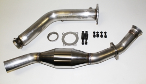 Downpipe exhaust for Audi A4 B7 2.0 TFSI ø 76mm with 200 cell racing cat stainless steel