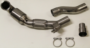 Downpipe Bull-x for Audi A3 8v, Seat Leon III, Golf 7 GTI 2.0 TFSI ø 89>76mm Stainless Steel with EC-Approval