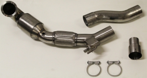 Downpipe Bull-xfür Audi A3 8v, Seat Leon III, Golf 7 GTI 2.0 TFSI  ø 89>76mm Edelstahl mit EG-Betriebserlaubnis