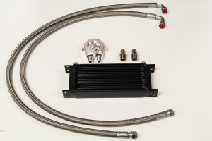 Complete oil cooler kit for Audi/VW 16-row oil cooler, black