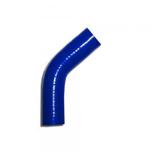 Silikonbogen 45° Grad 28mm innendurchmesser blau  L 100mm 3 lagig 4mm Wandstärke