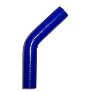 Silicone elbow 45° angle 30mm inner diameter blue L 100mm 3-ply 4mm wall thickness