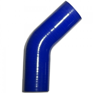 Silikonbogen 45° Grad 54mm innendurchmesser blau  L 125mm 4 lagig 5mm Wandstärke