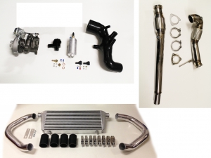 upgrade Turbo Kit für Audi S3 8L TT 8N bis 320PS  plug&play mit K04-023 upgrade + Ansaugschlauch + BP + Downpipe + LLK + BOV schwarz