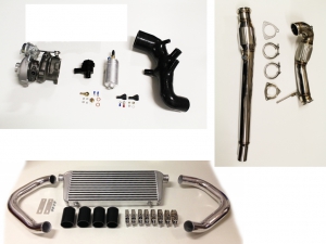 upgrade Turbo Kit for Audi S3 8L TT 8N up to 320PS plug&play with K04-023 upgrade + intake hose + blow-off valve + downpipe + intercooler + black