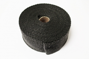 Hitzeschutzband Fiberglas schwarz 10 Meter - 50mm breit