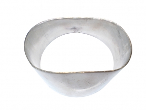 Stainless Steel Pipe Adapter 76mm to Oval GT28xx Flange V2A Stainless Steel
