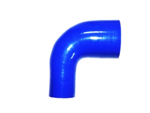 Silicone bend reducer 90° degree ø 80x70mm blue L 125mm 4-ply 5mm wall thickness