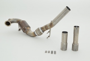 Downpipe 63,5mm für Audi A3 8V, Seat Leon 5F, Skoda Octavia 5E u. Golf 7 1.2, 1.4 TSI Edelstahl mit EG-Betriebserlaubnis