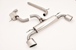 Exhaust system/Sport exhaust for Seat Leon 5F 2.0 TSI Cupra 265, 280, 290 ø 76mm made of stainless steel duplex with EC approval (no registration required)