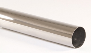 Tailpipe 14 - 60mm round sharp-edged stainless steel