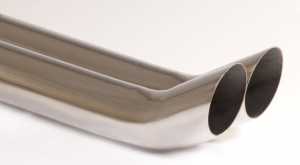 Rear Exhaust Pipe 65 - 2x60mm DTM Stainless Steel