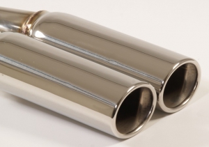 Tailpipe 8 - 2x70x90 oval flared Stainless Steel