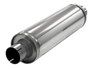 Universal Muffler Simons ø 63.5mm 2.5 Round 125mm L 420mm Stainless Steel