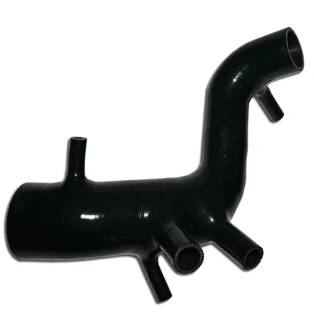Ansaugschlauch aus Silikon für Audi A3, Golf 4 1.8T 150-180PS schwarz ø 50mm ID Anschluss zum Turbo - ø 80mm ID zum LMM / MIT Schellenset