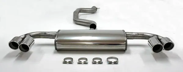 Auspuffanlage Sportauspuff für Audi TT 160-200PS 8J 2WD 1.8-2.0T ø 76mm Edelstahl 4 Rohr