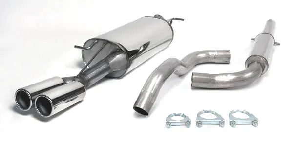 Auspuffanlage/Sportauspuff für Golf 4 Variant 1.4, 1.6, 1.8, 1.8T, 1.9TDI, 1.9SDI 2.0 2.3 V5 ø 63,5mm Edelstahl mit EG-Genehmigung (eintragungsfrei)
