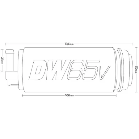 DeatschWerks DW65v Benzinpumpe intern Intank 265L/Std. für VW und Audi 2.0 TFSI / TSI und 1.8T mit Frontantrieb