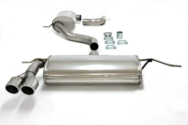 Edelstahl Sportauspuffanlage 2x80 mm für Golf V 1.4TSi/1.4TSi GT EG-Genehmigung