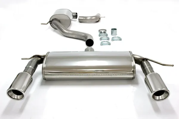 Edelstahl Sportauspuffanlage Duplex L+R 1x100 mm für VW Golf VI 1.4TSi/1.8TSi EG-Genehmigung