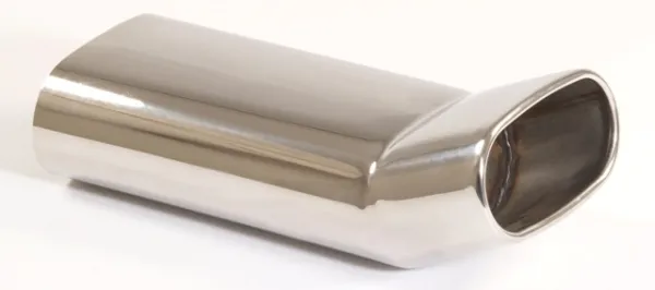 Endrohr 9 - 75x135 DTM gebördelt ohne Absorber Edelstahl