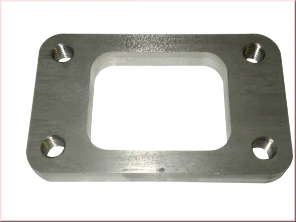 Flansch T3 für Krümmer 10mm stark aus Edelstahl 86x45mm M8 Gewinde