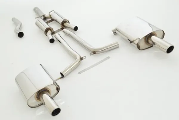 FMS Sportauspuff für Audi A4 B7 1.8T 2.0TFSI Quattro 70mm aus Edelstahl mit EG-Genehmigung (eintragungsfrei)