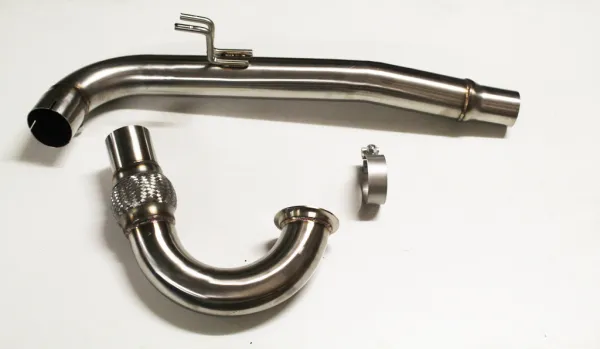 Hosenrohr / Downpipe für Audi A3 8v, Seat Leon III, Golf 7 GTI 2.0 TFSI ø 76mm Edelstahl mit Interlock Flexrohr