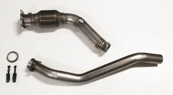 Hosenrohr Downpipe für Audi A4 B7 2.0 TFSI ø 76mm mit 200 Zellen Rennkat/Metallkat edelstahl