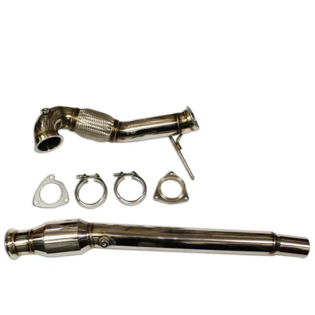 Hosenrohr Downpipe für Audi S3 8L 209PS TT 225PS ø 76mm Edelstahl mit 200 Zellen Sportkat (ø 120mm) 76 mm