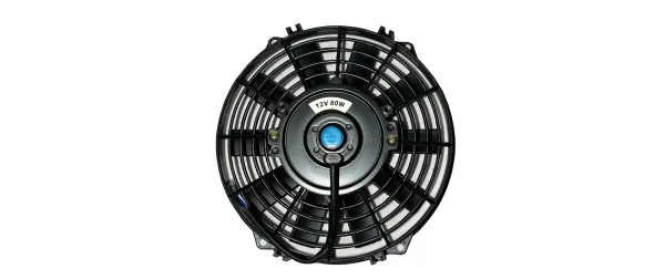 Motorsportlüfter 12v 80Watt ø 215mm - Flügel ø 185mm Tiefe 65mm saugend und blasend