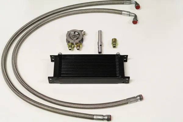 Ölkühlerkit VR6 komplett mit 13 Reihigen Ölkühler mit Thermostat schwarz
