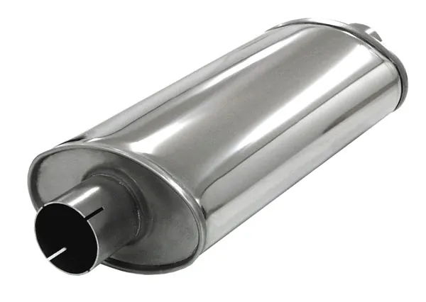 Schalldämpfer universell Simons ø 63,5mm 2,5" oval 115x185mm L 420mm Edelstahl