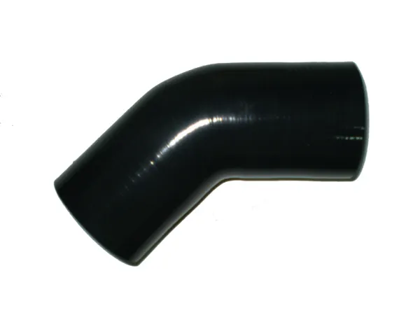 Silikonbogen 45° Grad 28mm innendurchmesser schwarz L 100mm 3 lagig 4mm Wandstä