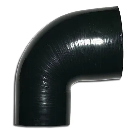 Silikonbogenreduzierer 90° Grad ø 102x80mm schwarz L 125mm 5 lagig 6mm Wandstärk