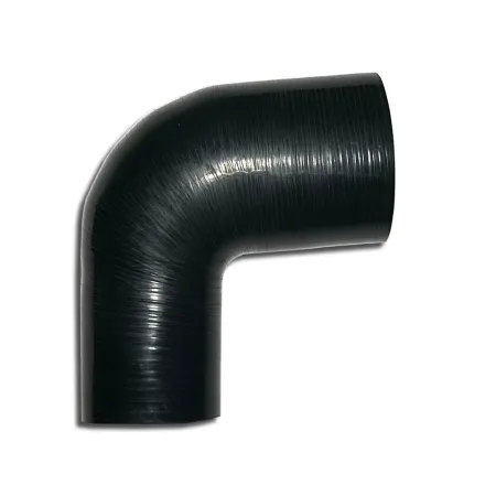 Silikonbogenreduzierer 90° Grad ø 80x63,5mm schwarz L 125mm 4 lagig 5mm Wandstär