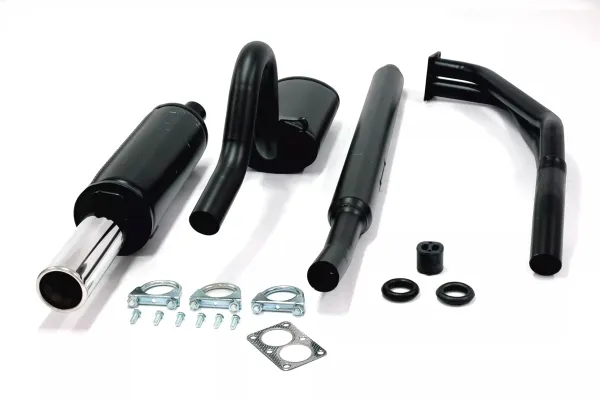 Simons Aluminierter Stahl Sportauspuff 80 mm Rund für Opel Manta B 1.6S, 1.9S, 1.9N, 2.0E EG Betriebserlaubnis