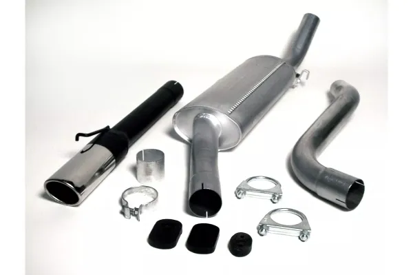 Simons Aluminisierte Sportauspuffanlage 70x90 mm Oval für SAAB 900 Turbo 8V/16V Kat. 2.0