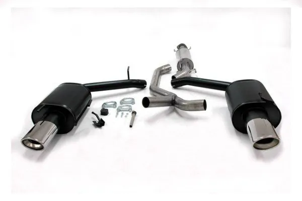 Simons Chromstahl Duplex Sportauspuffanlage 90/120 mm + 90/120 mm Oval für SAAB 9-5 Turbo 2.0/2.3 Limousine/SportWagon & 9-5 Aero Limousine/Sportwagon