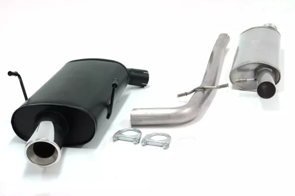 Simons Chromstahl Sportauspuff 100mm Rund für Peugeot 406 Limousine / Coupe 3.0 V6