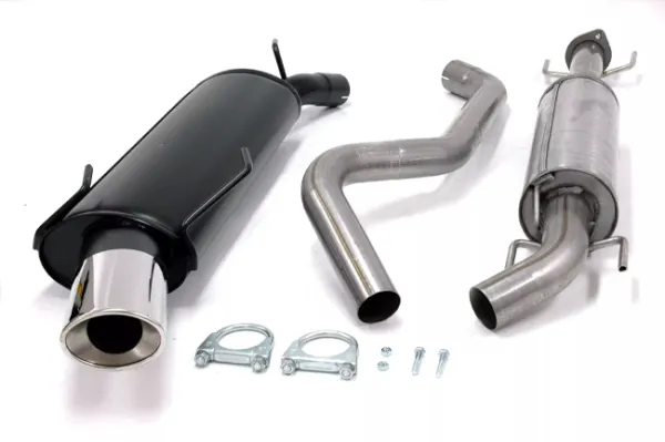 Simons Chromstahl Sportauspuffanlage 90/120 mm Oval für SAAB 9-5 Turbo 2.0/2.3 Limousine/Kombi Für Modelle MIT Öffnung in der Heckschürze