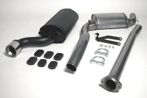 Simons Chromstahl Sportauspuffanlage 90 mm Rund für SAAB 9000 CS Turbo 2.0/2.3/Aero
