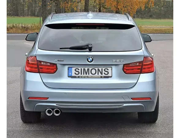 Simons Edelstahl Sportauspuffanlage 2x 80 mm für BMW F30 320i, 330i